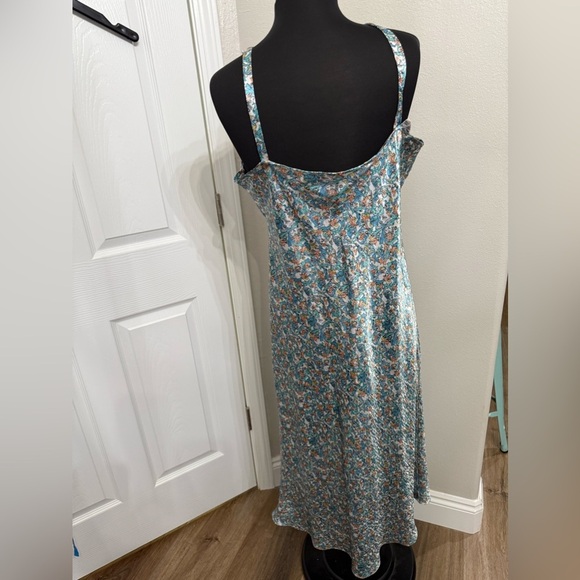 Y2K Silky Slip Dress Sleepwear Large Vintage Floral Feminine Coquette Cottage - Picture 5 of 7